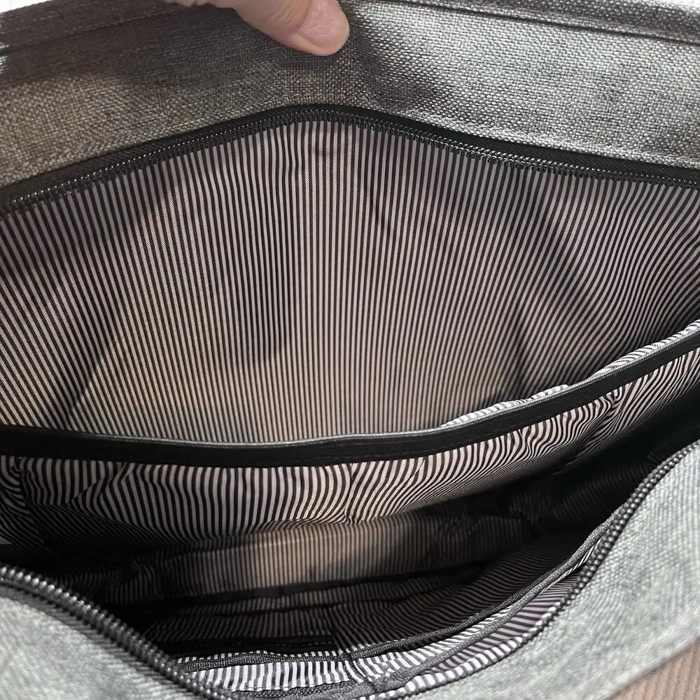 Ashbury by Spector & Co Laptop Bag Gray New with tags Has BECHTEL logo